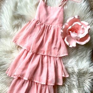 Girls ruffled maxi dress